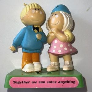 “Together We Can Solve Anything” Hard Plastic Small Statue.